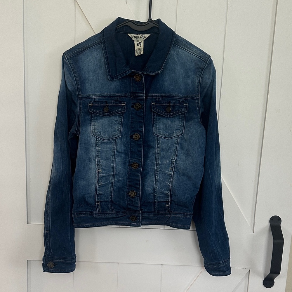 Indigo Rein Dark Wash Jean Jacket, Size M